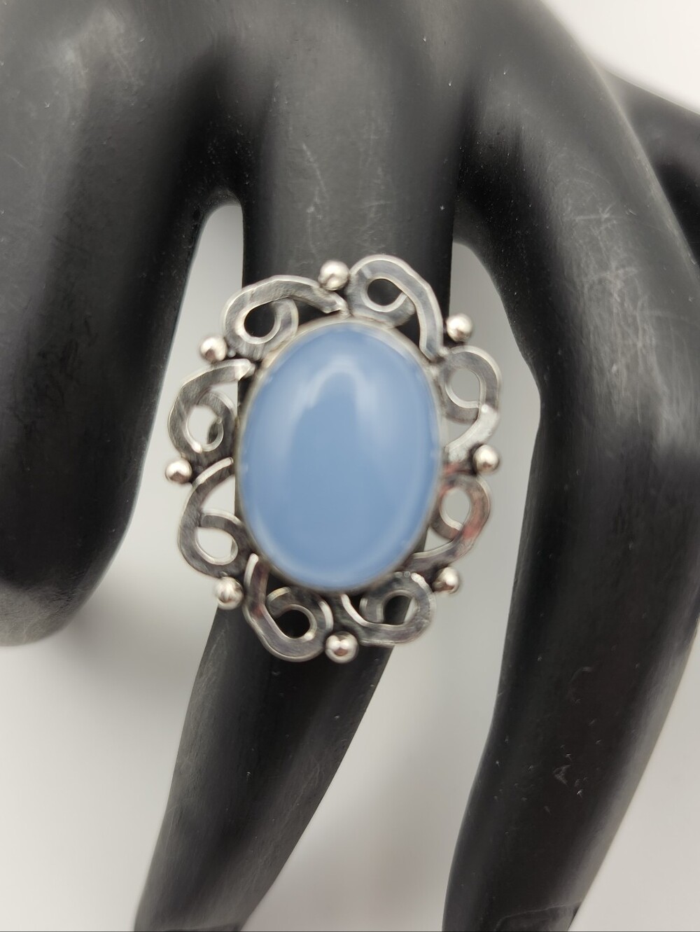 925 Silver Semi-precious Stone Ring, Size 7